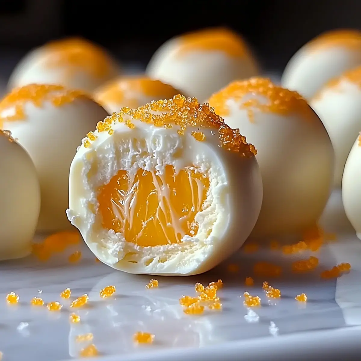 White Chocolate Orange Creamsicle Truffles