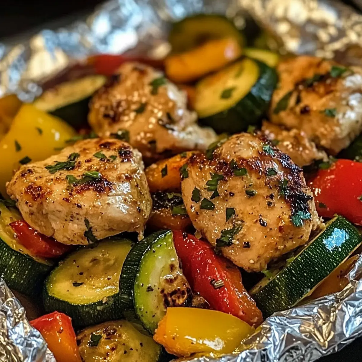 Savory Chicken and Veggie Foil Packs