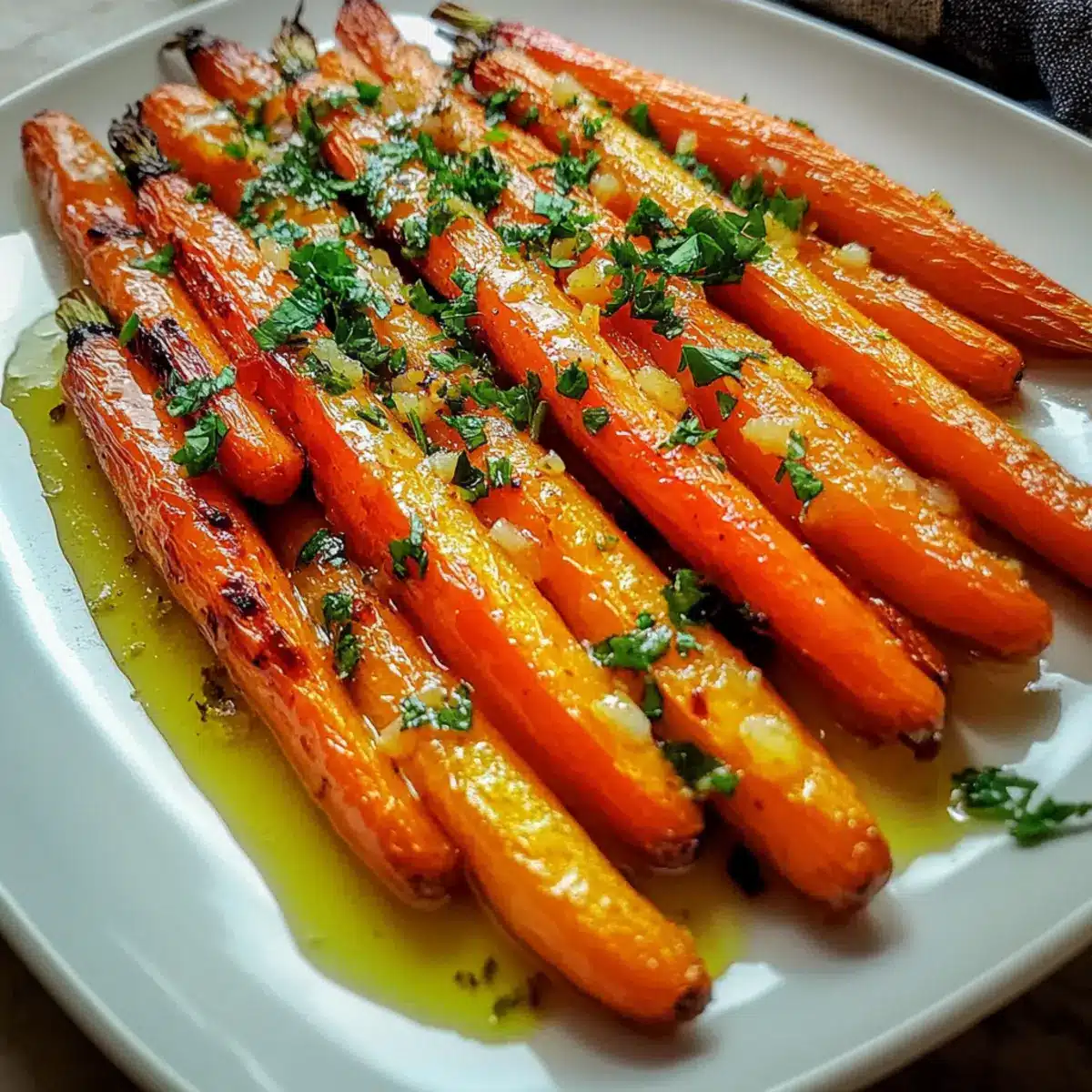 Honey Garlic Butter Roasted Carrots