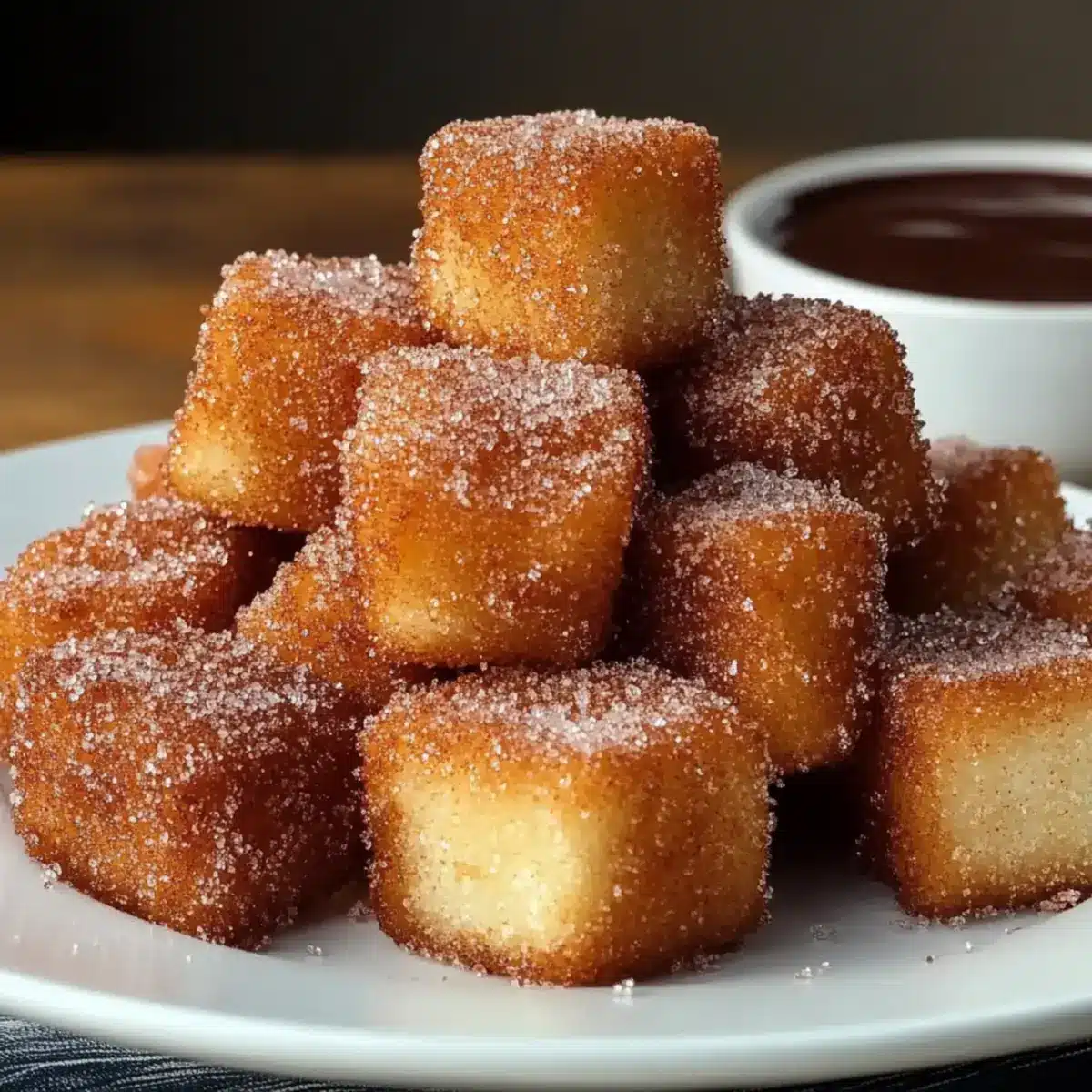 Crispy Angel Cake Churro Bites