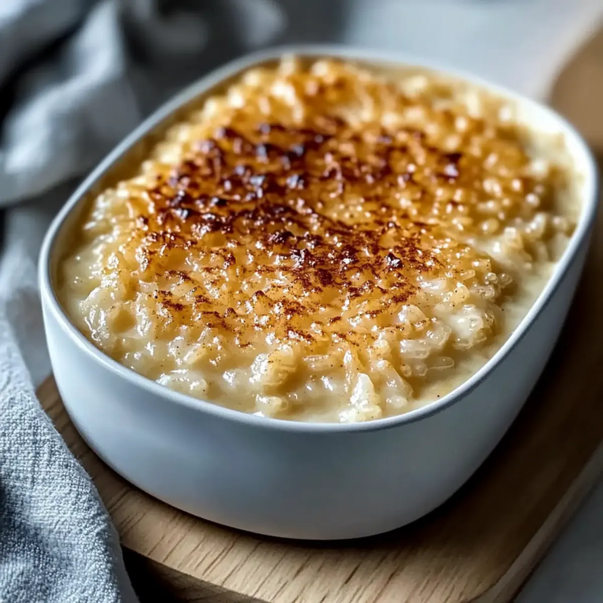 Condensed Milk Baked Rice Pudding