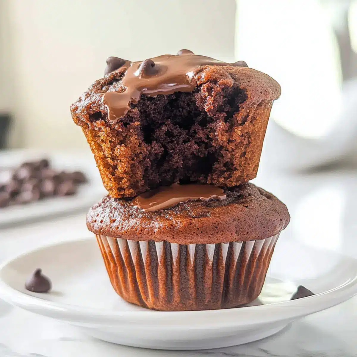 Double Chocolate Chip Cottage Cheese Muffins