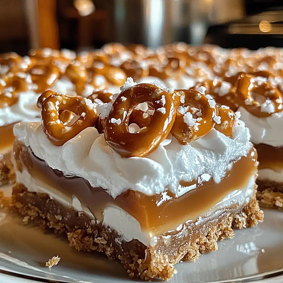 Salted Caramel Pretzel Bars