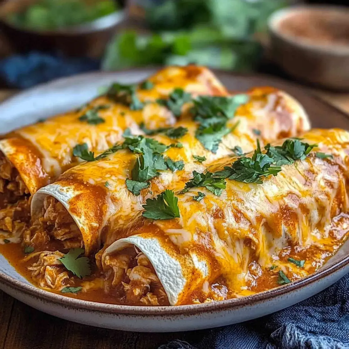 High Protein Chicken Enchiladas