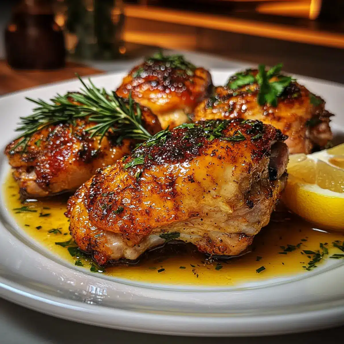 Lemon Paprika Roast Chicken Thighs