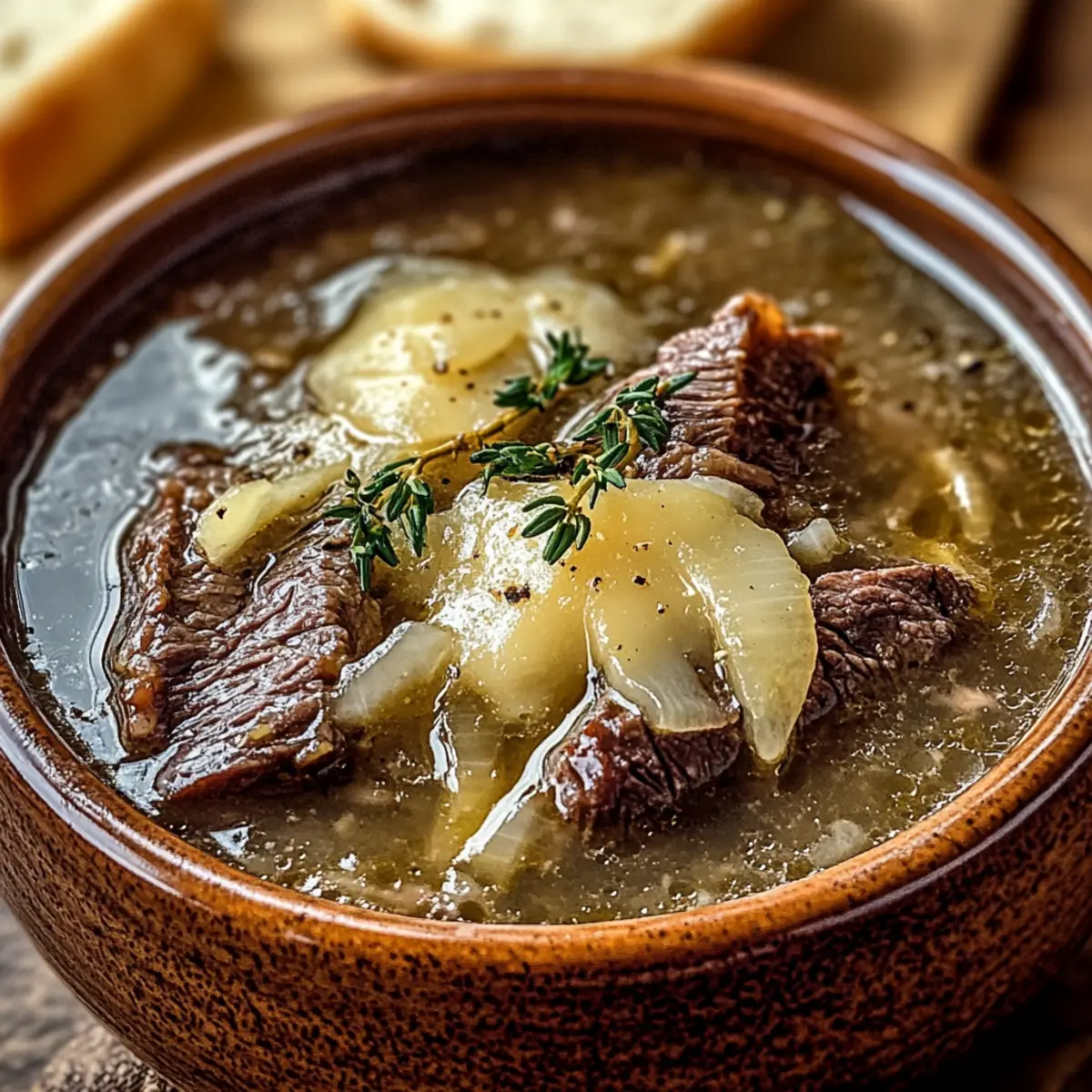 French Onion Beef Short Rib Soup