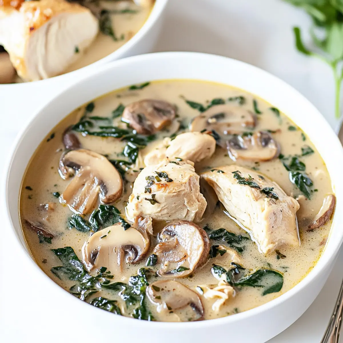 Rotisserie Chicken and Mushroom Soup
