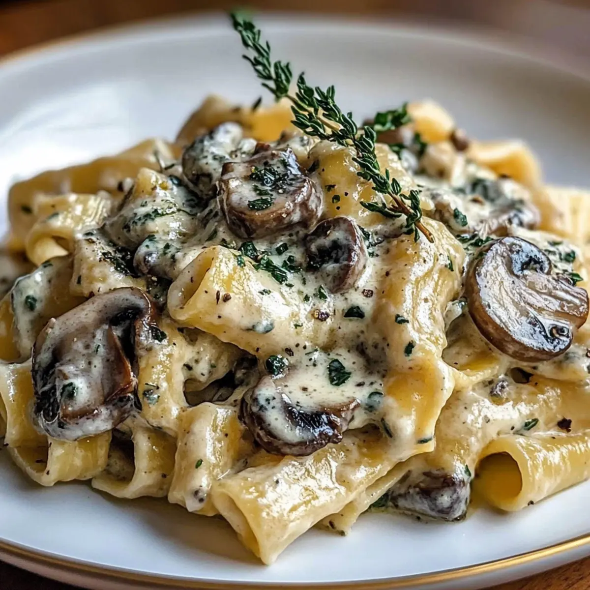 Gorgonzola Truffle Cream Mushrooms