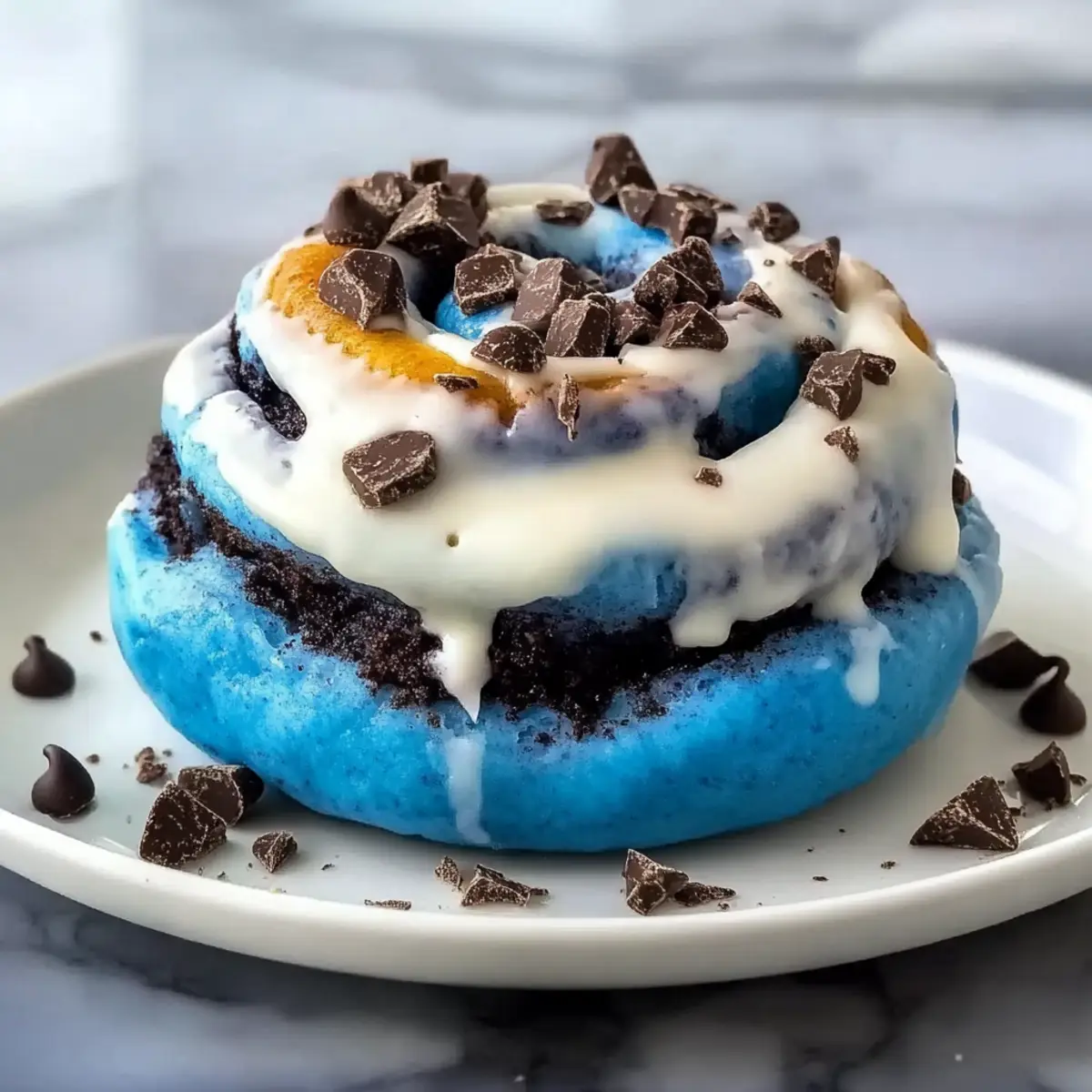 Cookie Monster Cinnamon Rolls