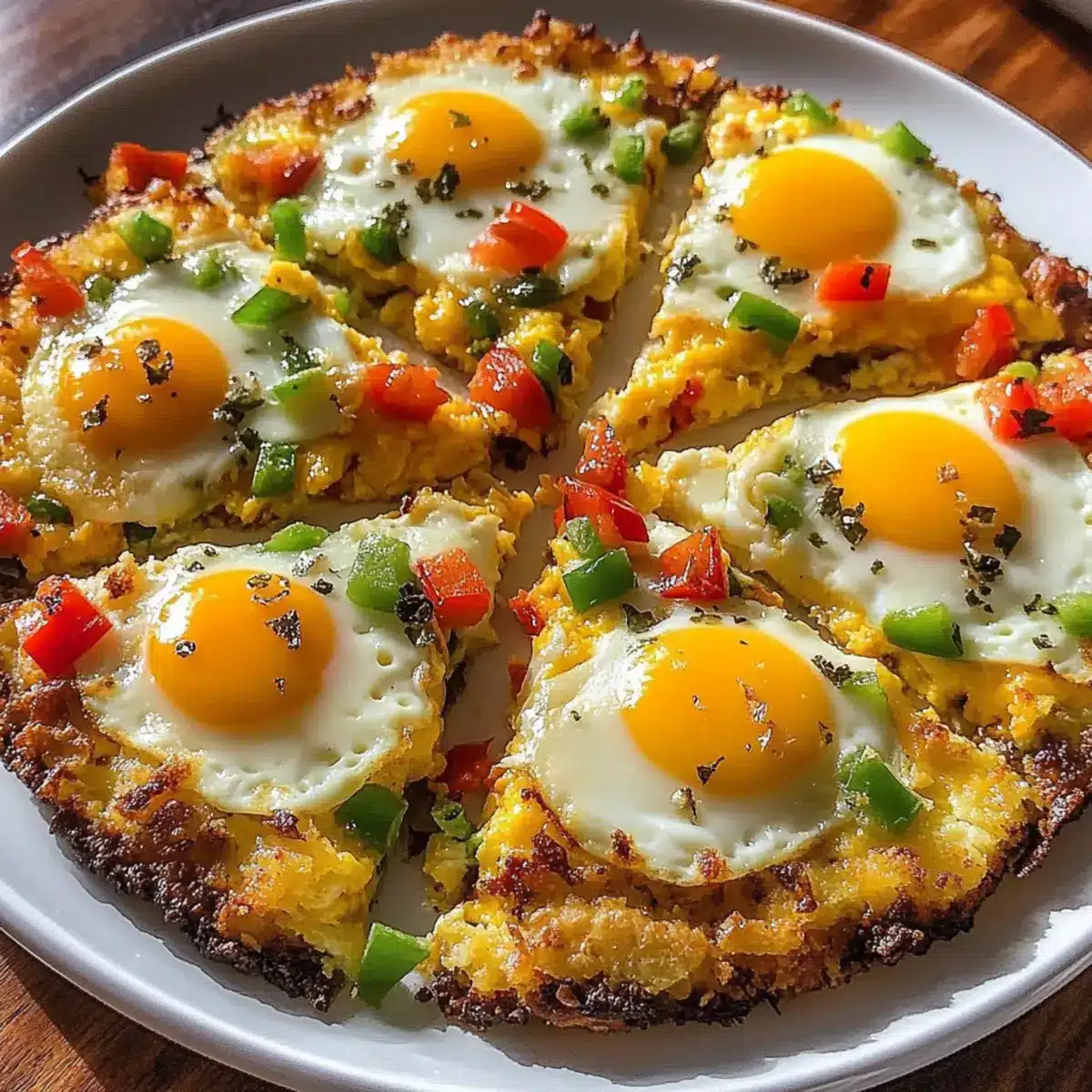 Breakfast Pizza Hash Brown Crust