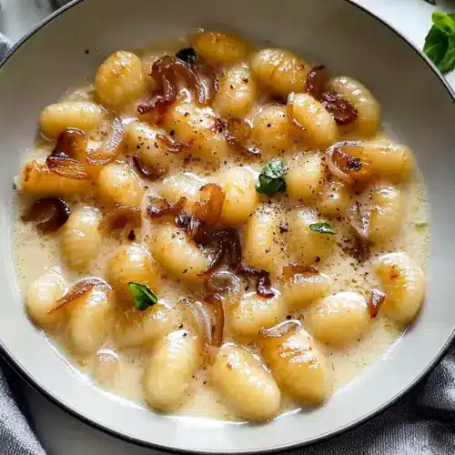 Buttery Gnocchi With Caramelized Onions And Gruyère Bliss