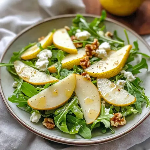 Pear and Arugula Salad with Honey Vinaigrette