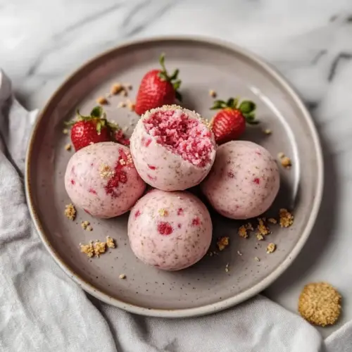 Strawberry Cheesecake Protein Balls