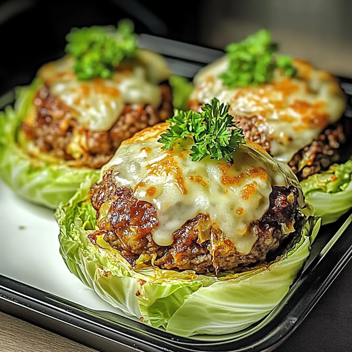 Oven-Baked Cabbage Burgers