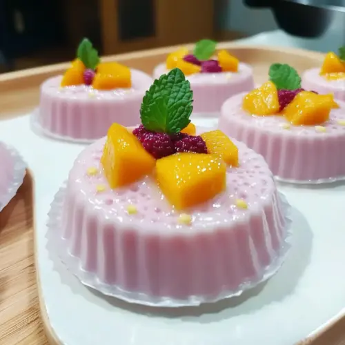 Homemade Chinese Coconut Pudding With Sago