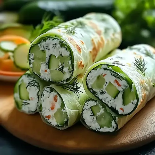 Cucumber Cottage Cheese Wraps