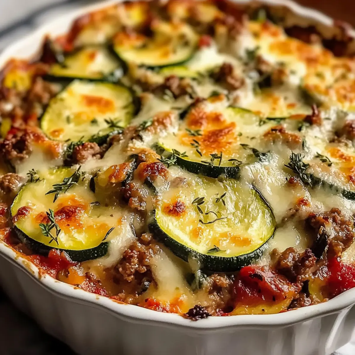 Ground Turkey Zucchini Casserole