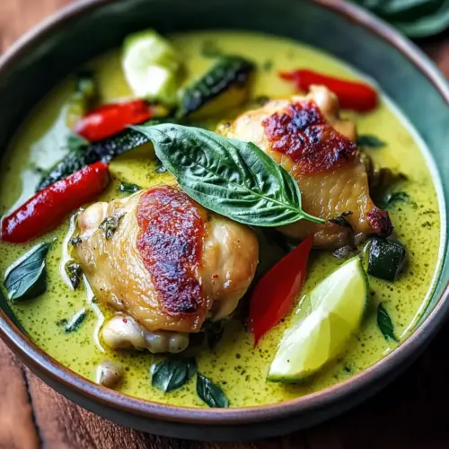Savory Green Curry Chicken Thighs