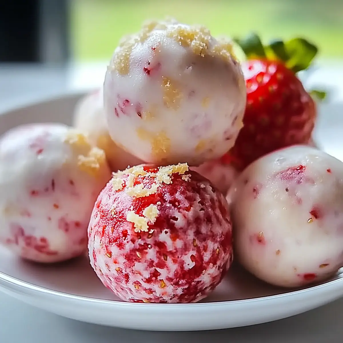 Strawberry Cheesecake Protein Balls