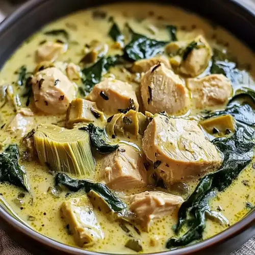 Spinach-Artichoke Chicken Stew