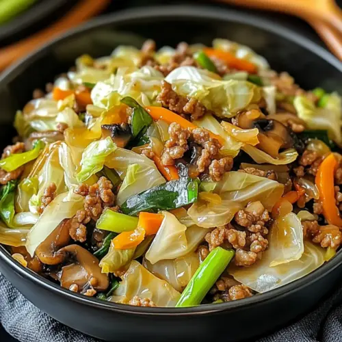 Ground Beef and Cabbage Stir Fry