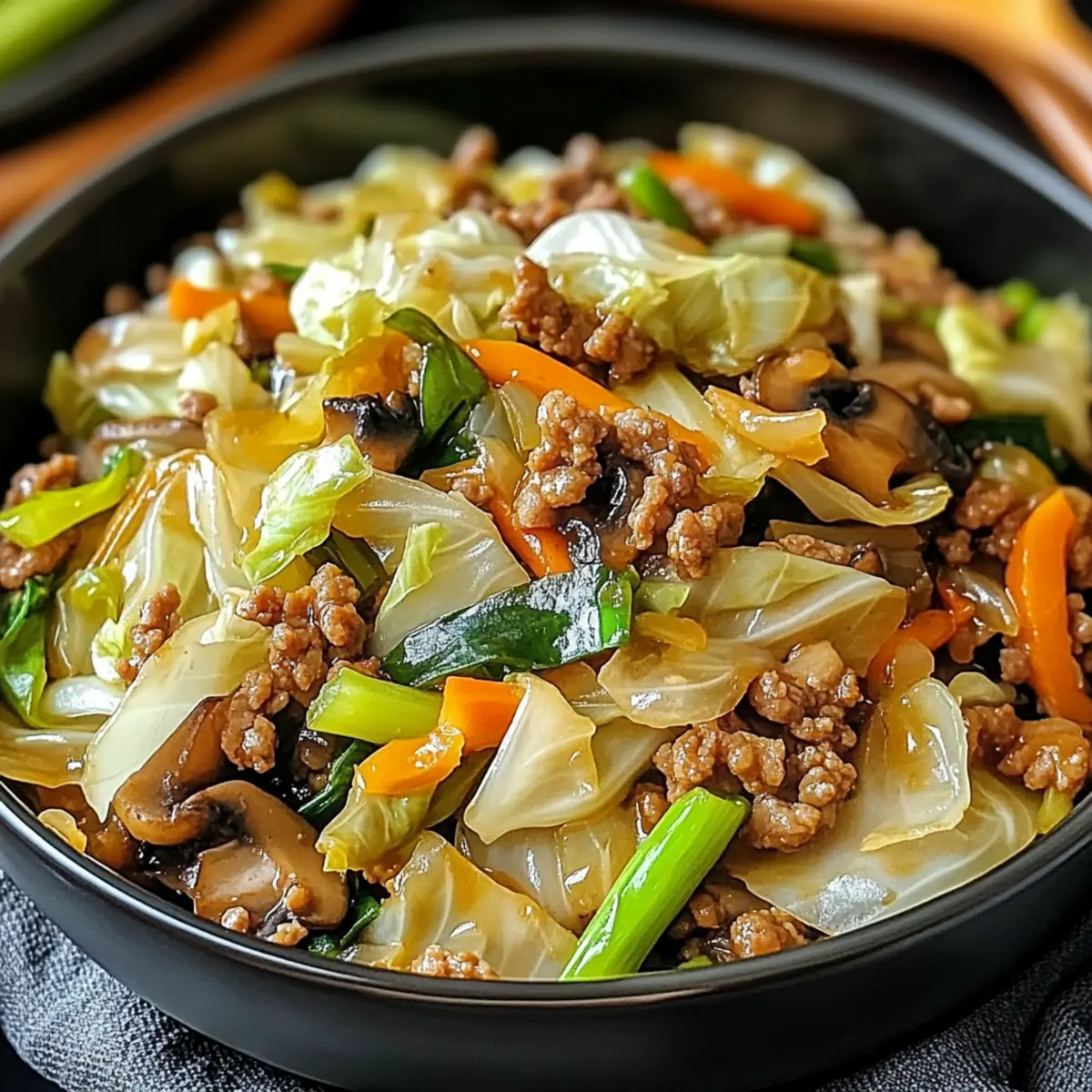 Ground Beef and Cabbage Stir Fry