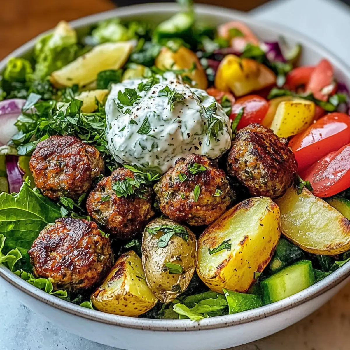 Greek Meatball Bowl Recipe
