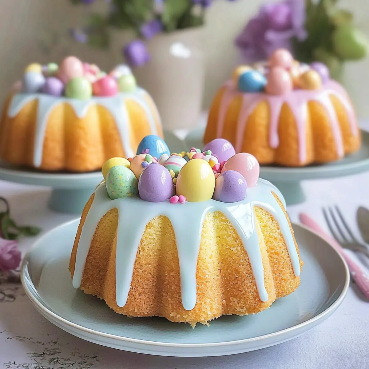 Mini Easter Bundt Cakes