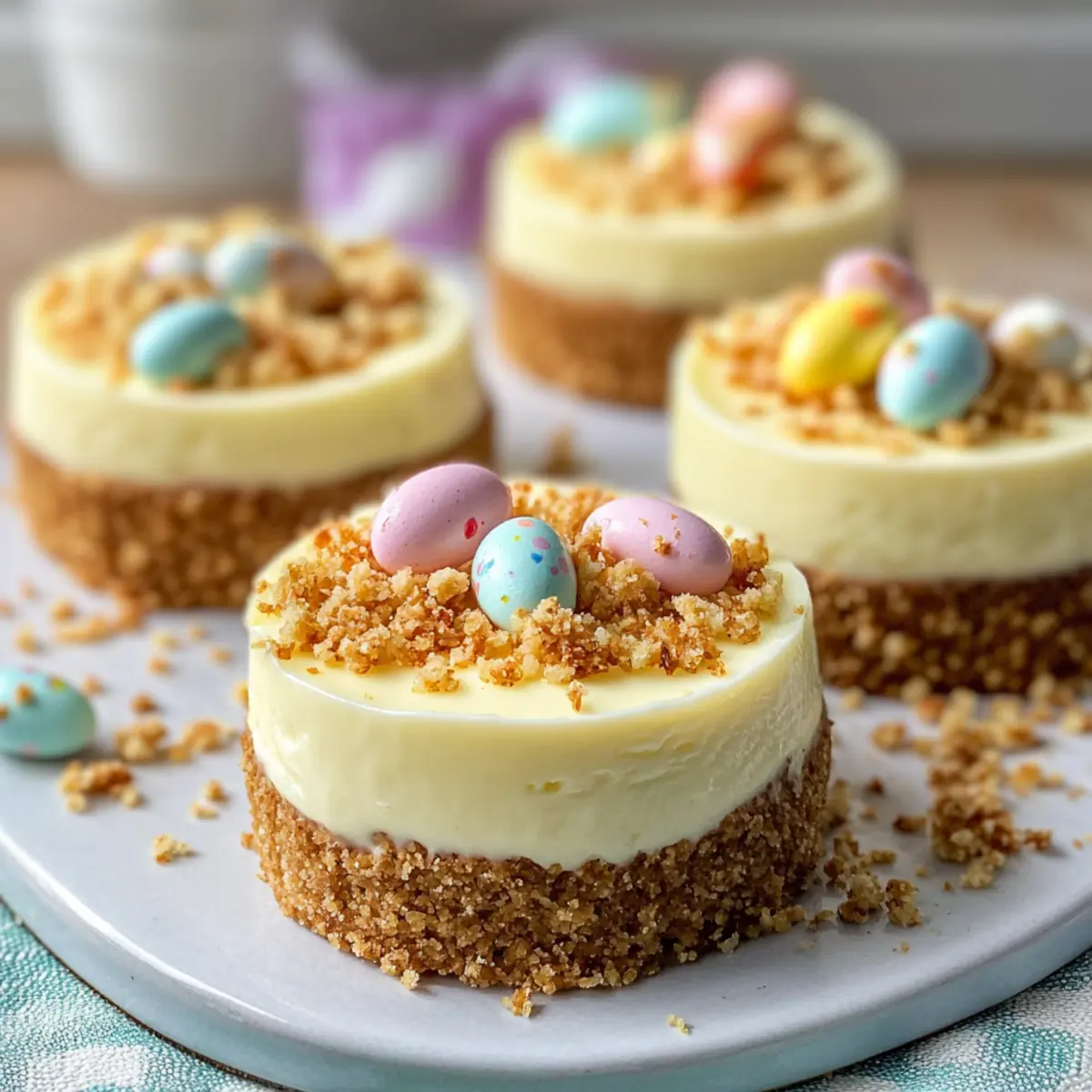 No Bake Mini Egg Cheesecake